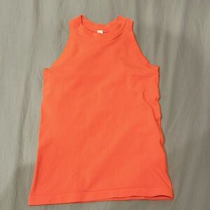 Orange ATHLETA workout tank top.